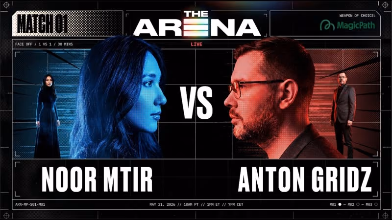 The Arena x MagicPath | Match 1: Face Off | 1v1 Live Design Battle