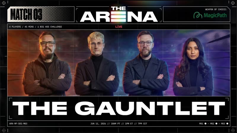 The Arena x MagicPath | Match 3: The Gauntlet | 4 Player Live Design Battle
