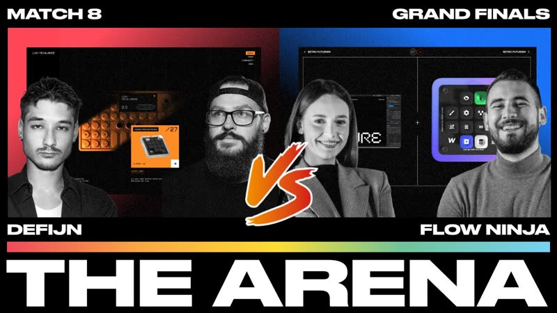 The Arena - FINALS | Retro Futuristic product website